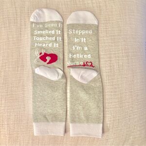 ❤️NWOT Novelty Nurse Retirement Socks Retirement gift Unisex